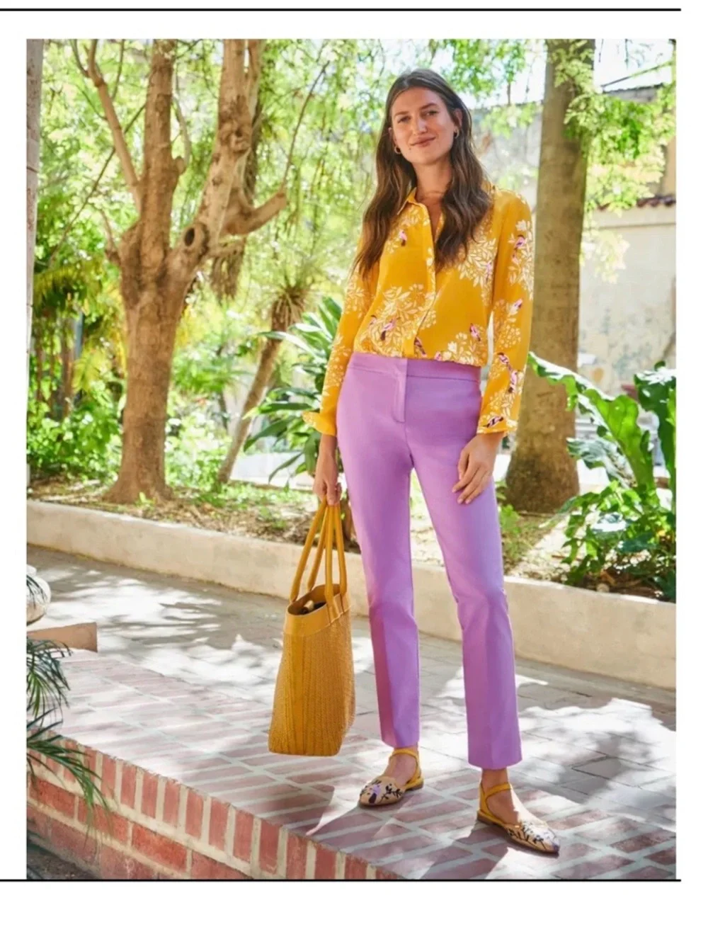 Boden Richmond Lavender Purple Lilac Ankle Pants Women's 6R Slim Tailored - Picture 3 of 16